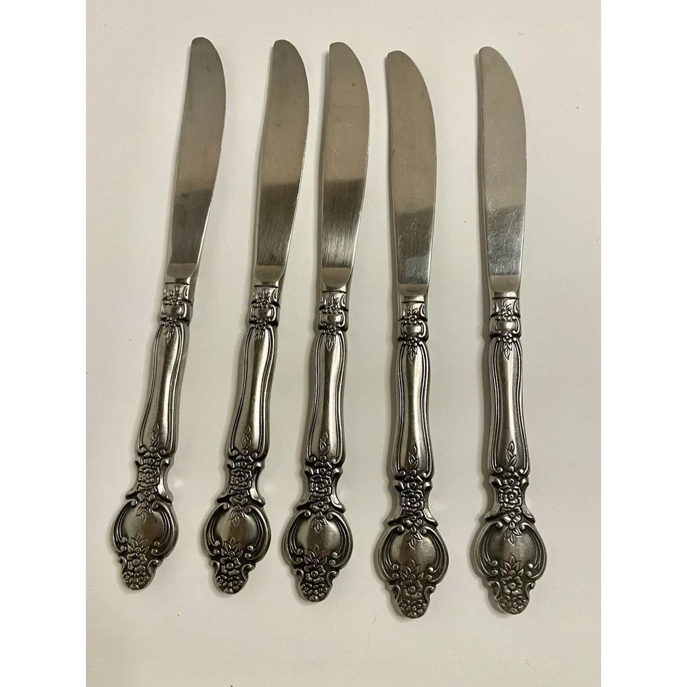 Stanley Roberts Replacement Flatware SRB199 Vintage Regal Floral 5 Dinner Knives